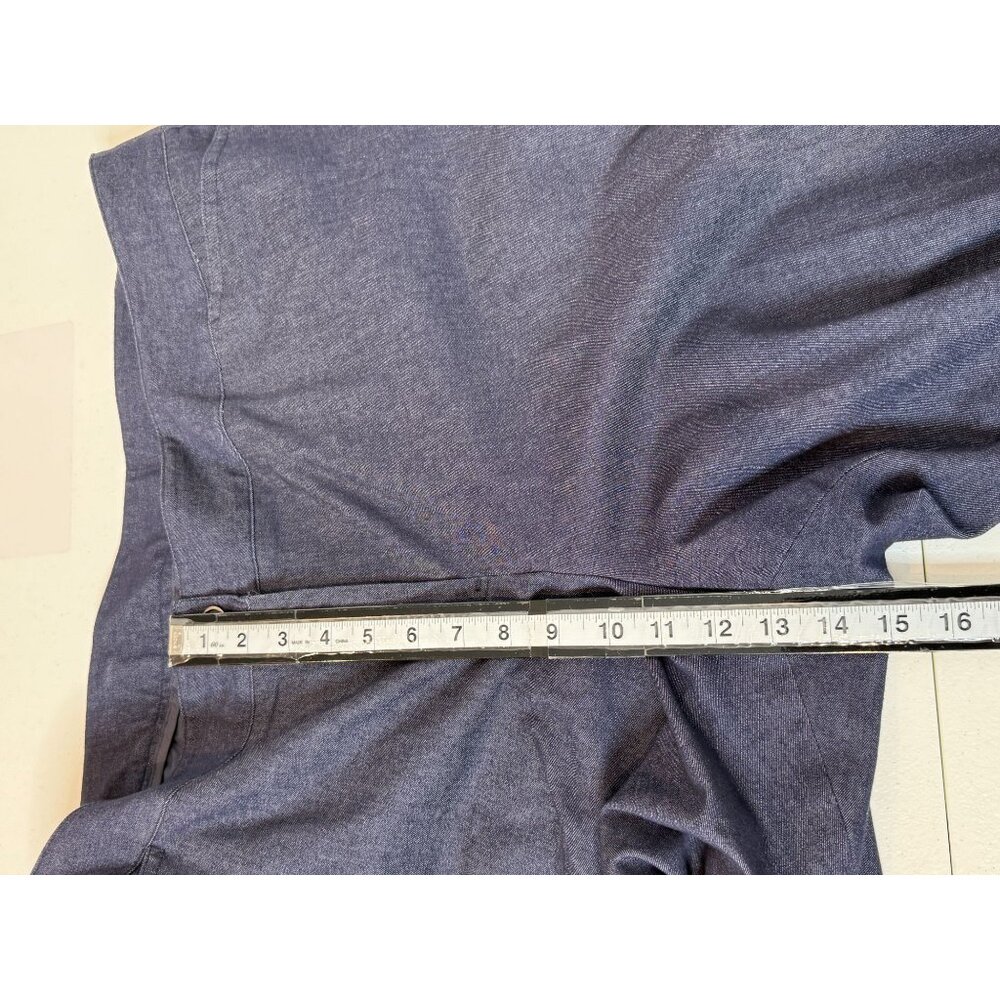 Lane Bryant Stretch Trousers 20 Plus Dark Wash Chambray Work Pants Career - Picture 10 of 11